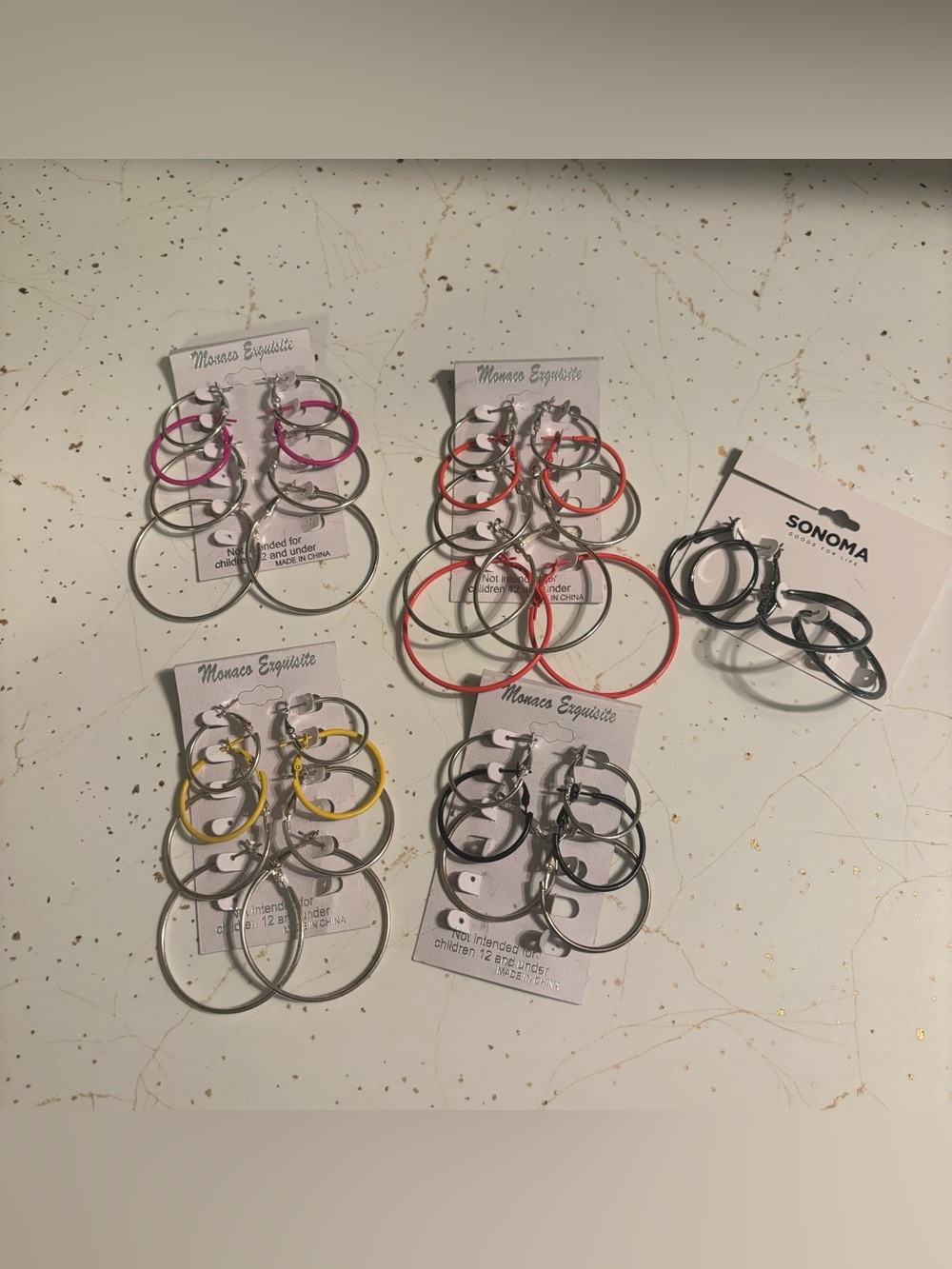 Hoop Earrings Multiple Colors - New
